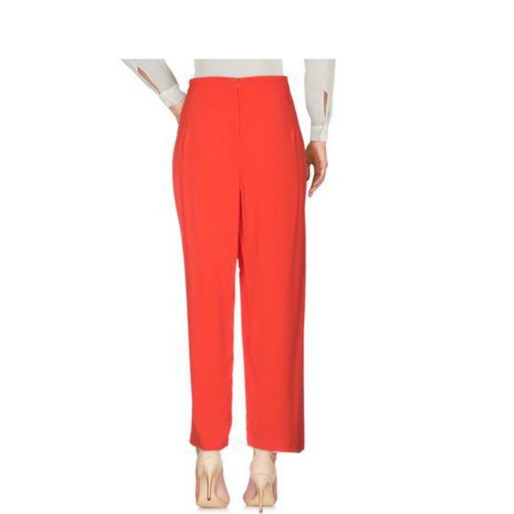NWT ERIKA CAVALLINI PANTS IN CORAL HIGH-WAIST - Picture 6 of 7